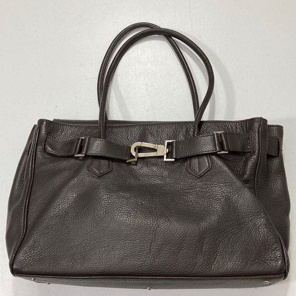 Purificacion Garcia Bags Purificacin Garcia Brown Leather Shoulder Bag Poshmark